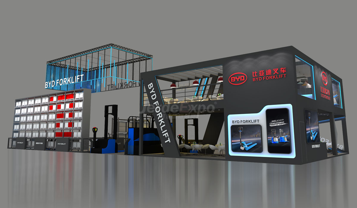 400㎡物流雙層展臺設計圖