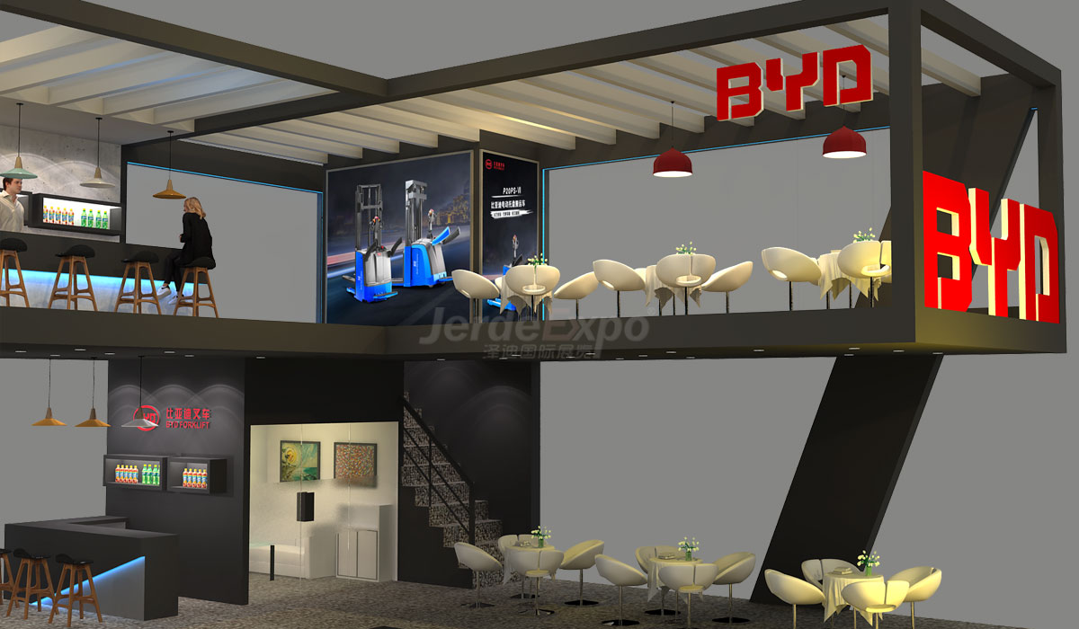 物流雙層展臺設計案例